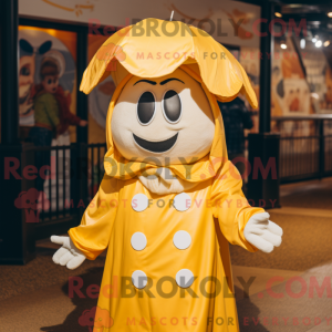 Fantasia de mascote Gold Clam Chowder com capa e boinas - Mascotes de Clam Chowder - REBROKO_354107 - RedBrokoly.com