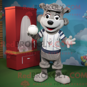 Gray Juggle mascot costume...