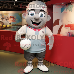 Gray Juggle mascot costume...