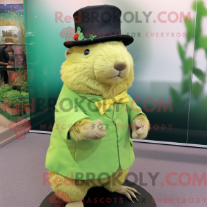 Postava maskota Lime Green...