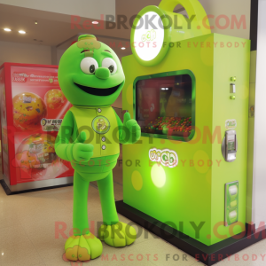 Postava maskota Lime Green...