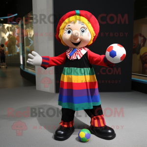 nan Juggle mascot costume character dressed with a Coat and Headbands