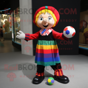 nan Juggle mascot costume character dressed with a Coat and Headbands