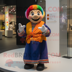 nan Juggle mascot costume character dressed with a Coat and Headbands