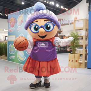 nan Juggle mascot costume character dressed with a Coat and Headbands