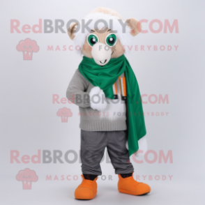 nan Irish Flag mascot costume character dressed with a Joggers and Scarves