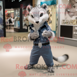 Sølv Marten maskot drakt...