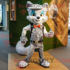 Sølv Marten maskot drakt...