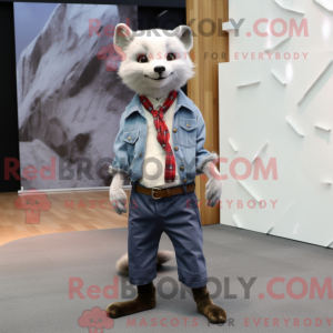 Sølv Marten maskot drakt...