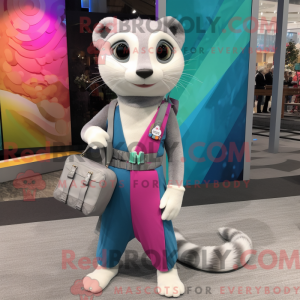 Gray Ferret mascot costume...