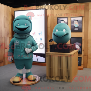 Teal Grenade Maskottchen...