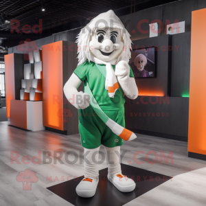 nan Irish Flag mascot costume character dressed with a Joggers and Scarves