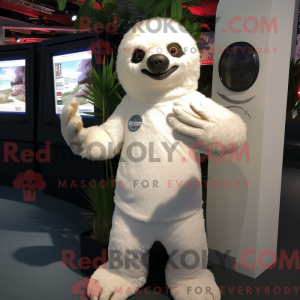 White Sloth maskot kostume...