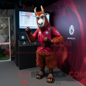 Máscara Maroon Goat com...