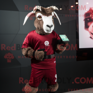 Máscara Maroon Goat com...