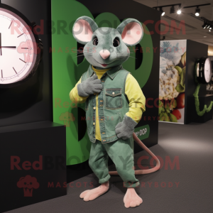 Green Rat mascotte kostuum...