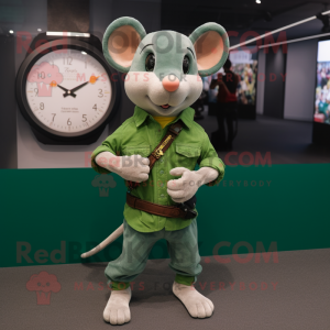 Grønn rotte maskot kostyme...