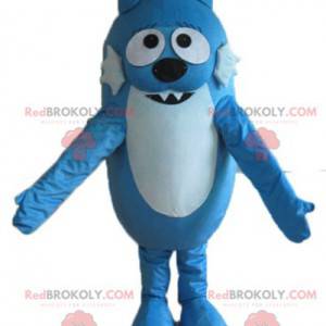 Mascote gato cão azul bicolor - Redbrokoly.com