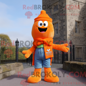 Orange Irish Castle maskot...