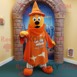 Orange Irish Castle maskot...