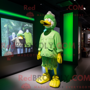 Lime Green Geese mascot...