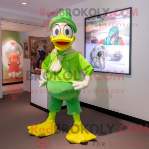 Lime Green Geese mascot...
