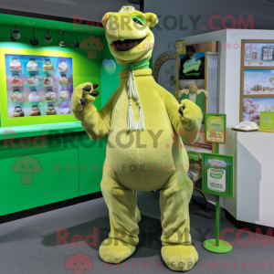 Lime Green Camel mascot...