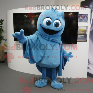 A figura azul da máscara de...