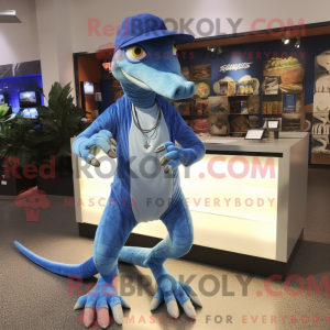 Blå Coelophysis maskot...