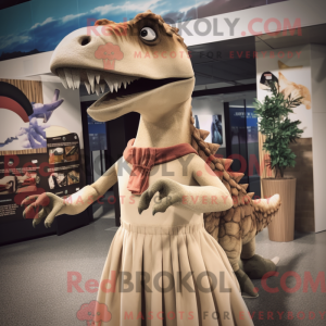 Tan Spinosaurus maskot...