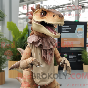 Tan Spinosaurus maskot...