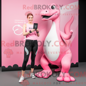 Pink Brachiosaurus mascot...