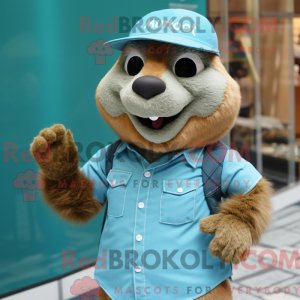 Postava maskota Teal Marmot...