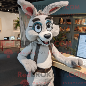 Sølv Gazelle maskot drakt...