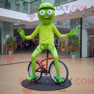 Lime Green Unicyclist...