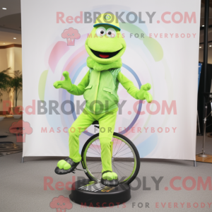 Lime Green Unicyclist...