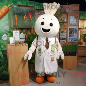 White Carrot mascot costume...