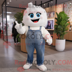 Hvid æble maskot kostume...