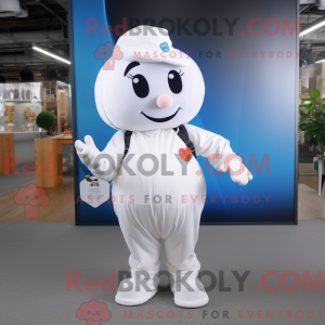 Hvit Apple maskot drakt...
