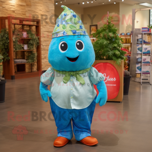 Turquoise peer mascotte...