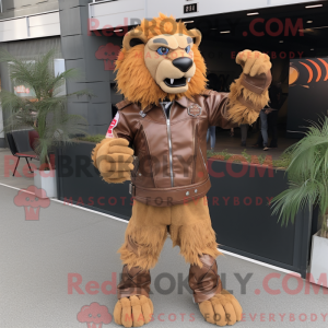 Brown Tamer Lion mascot...