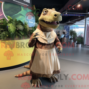 Brown Iguanodon mascot...