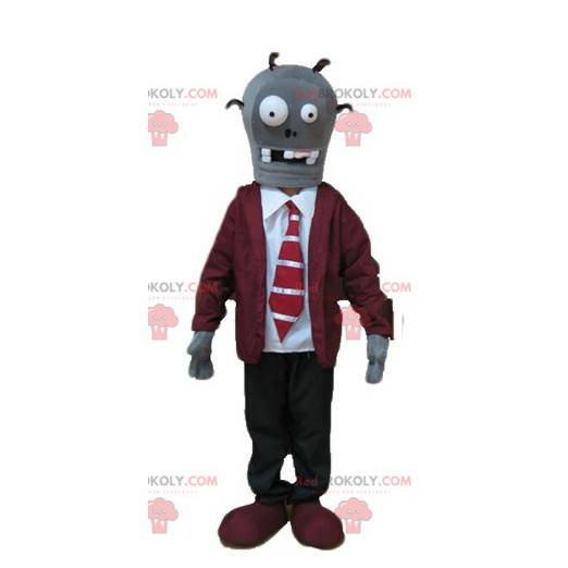 Undead skeleton mascot in suit and tie - Redbrokoly.com