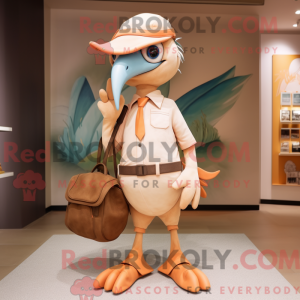 Peach Archeopteryx mascot...