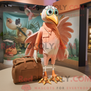 Peach Archeopteryx mascot...