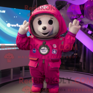 Magenta Astronaut maskot...