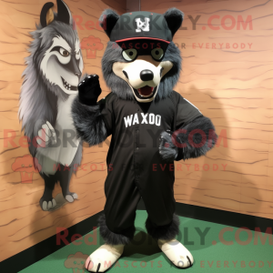 Black Say Wolf mascot...