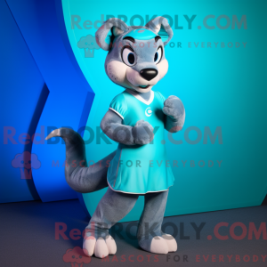 Costume de mascotte Cyan...