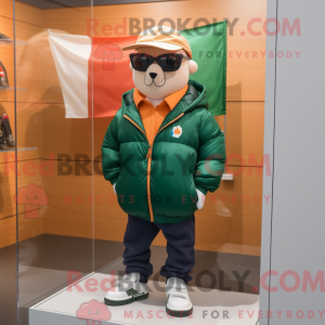 Peach Irish Flag mascot...