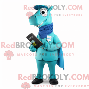Cyan Heste maskot kostume...